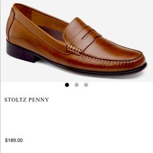 Never worn mens johnston & Murphy brown leather shoes purchased for 189